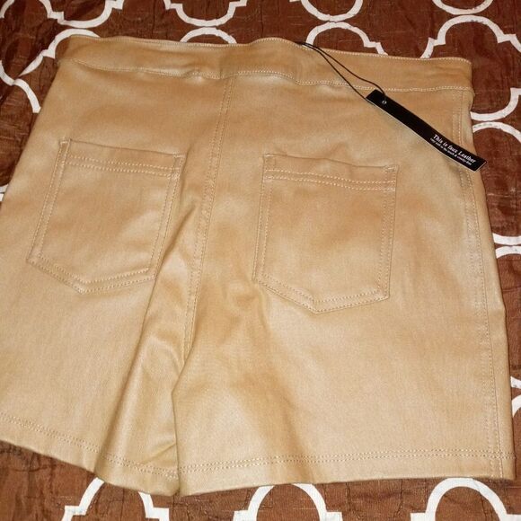 Denim tan stretchy shorts - Picture 9 of 10